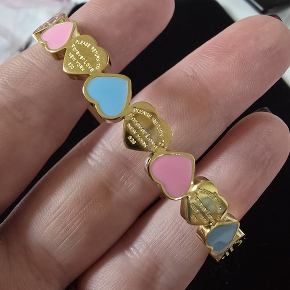 18K PLATED GOLD TITANIUM STEEL LUX INSPIRED BANGLE BRACELET - Picture 8 of 11